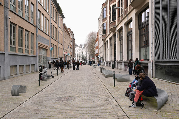 Rue de la Braie in 1000 Brussel, gedeeltelijk afgesloten voor verkeer