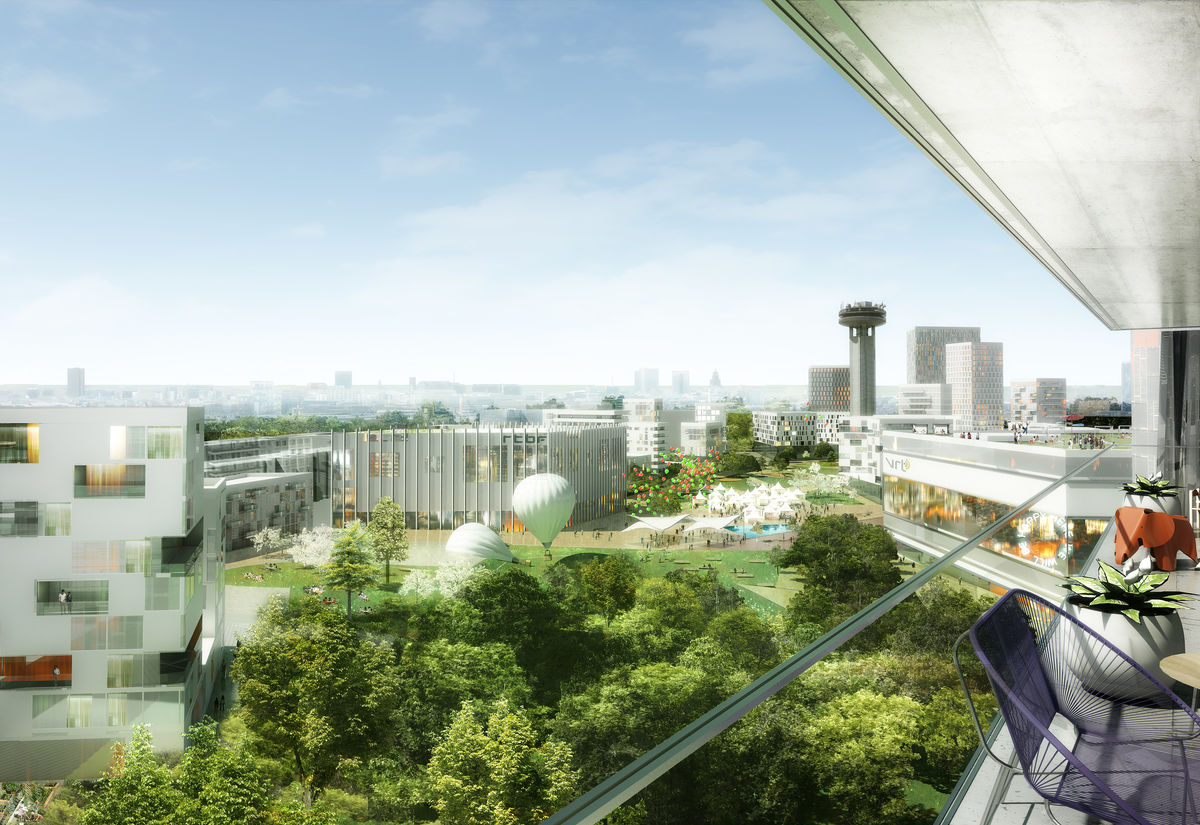 impressie wonen aan het park (ontwerpwedstrijd masterplan 2015)